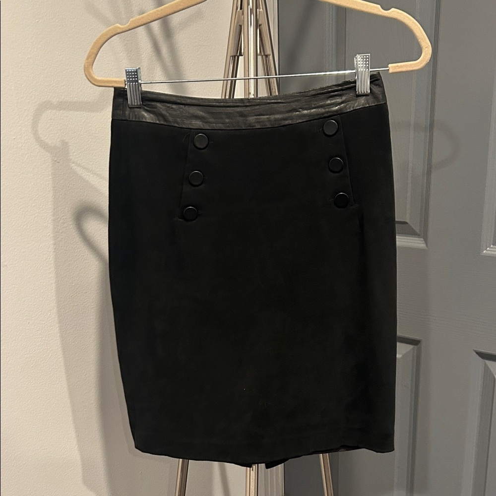Elegant Black  Skirt by H & M‎ faux suede look.